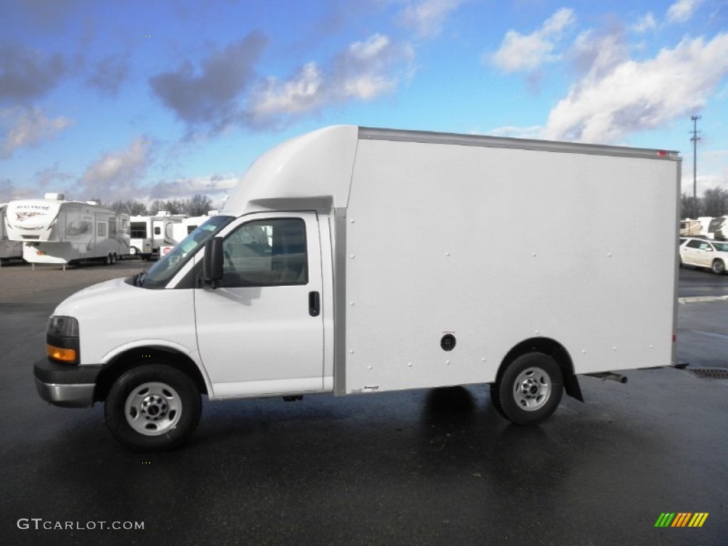 Summit White 2012 GMC Savana Cutaway 3500 Commercial Moving Truck Exterior Photo #58512206