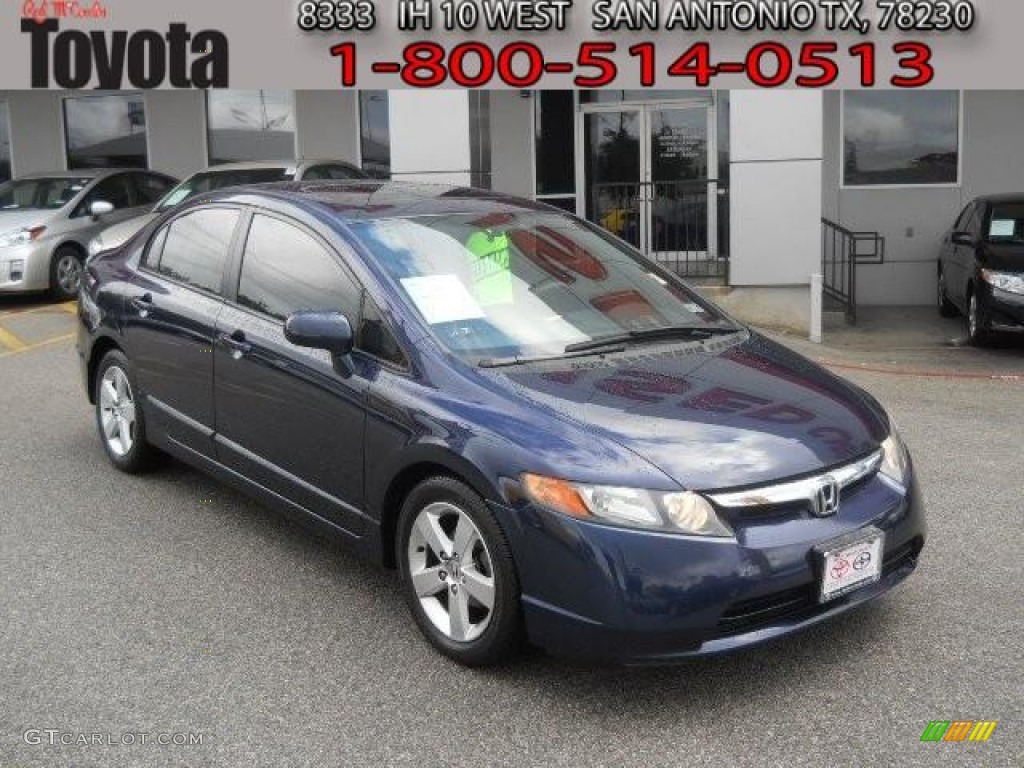 2007 Civic EX Sedan - Royal Blue Pearl / Gray photo #1