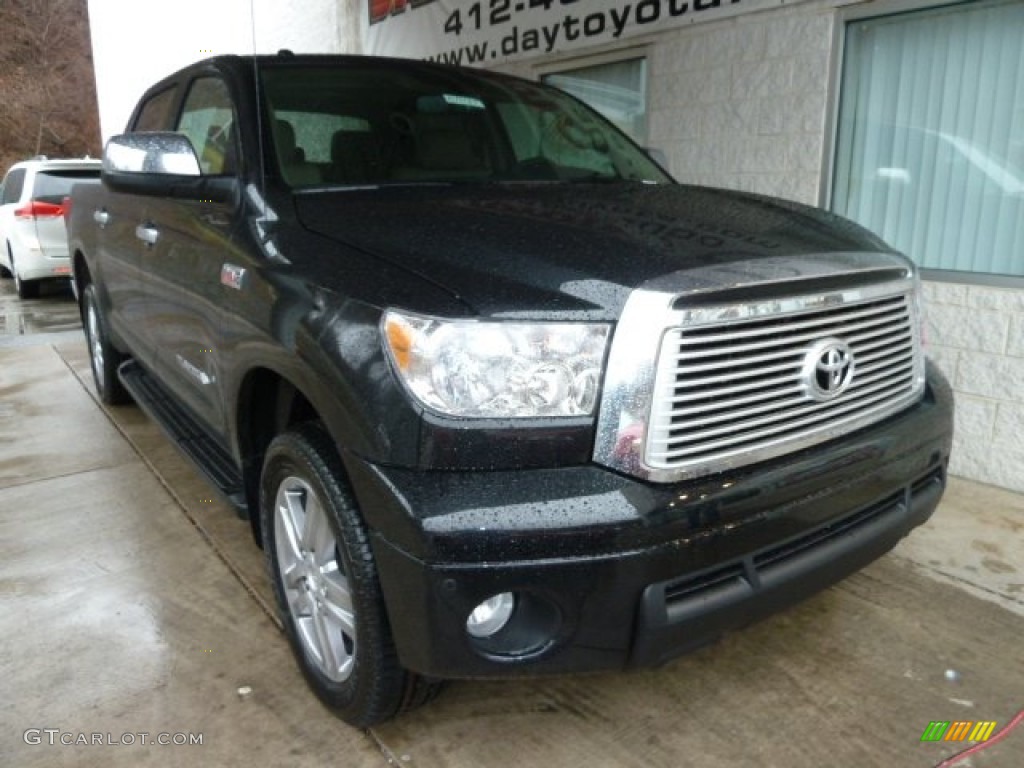 2012 Tundra Limited CrewMax 4x4 - Black / Sand Beige photo #6