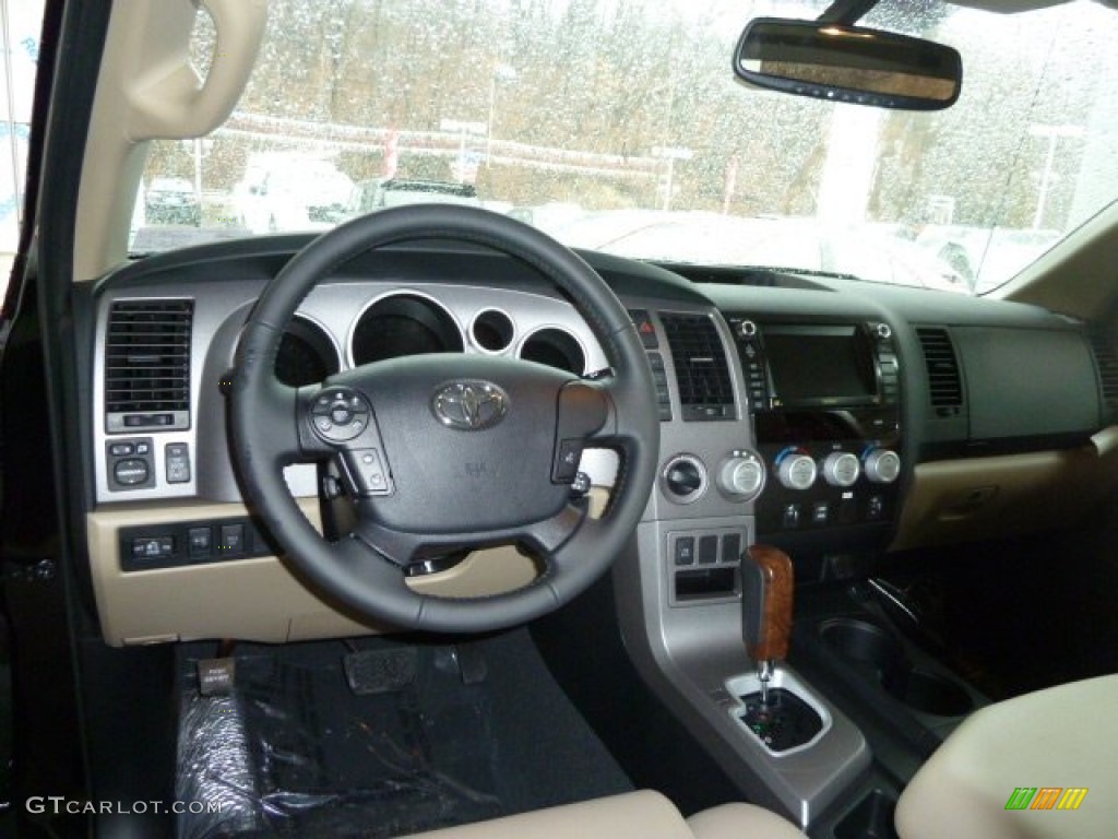 2012 Tundra Limited CrewMax 4x4 - Black / Sand Beige photo #10