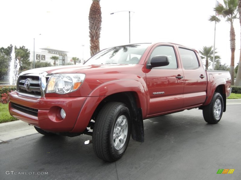 Barcelona Red Metallic 2010 Toyota Tacoma V6 SR5 PreRunner Double Cab Exterior Photo #58521585