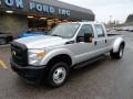 2011 Ingot Silver Metallic Ford F350 Super Duty XL Crew Cab 4x4 Dually  photo #8