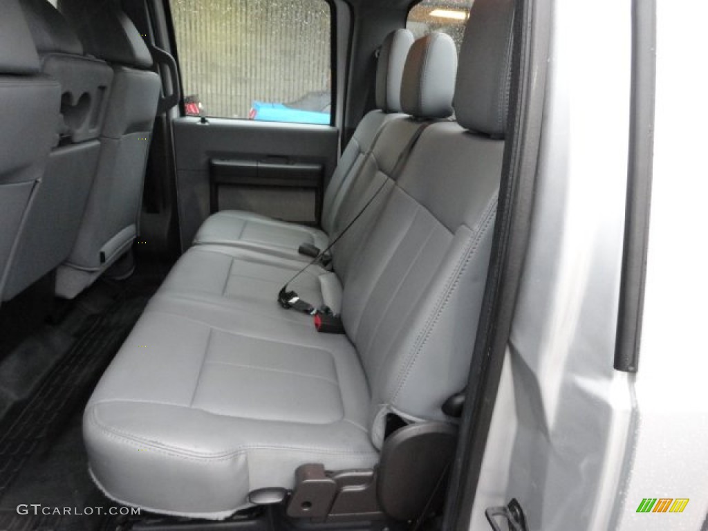 Steel Interior 2011 Ford F350 Super Duty XL Crew Cab 4x4 Dually Photo #58523101