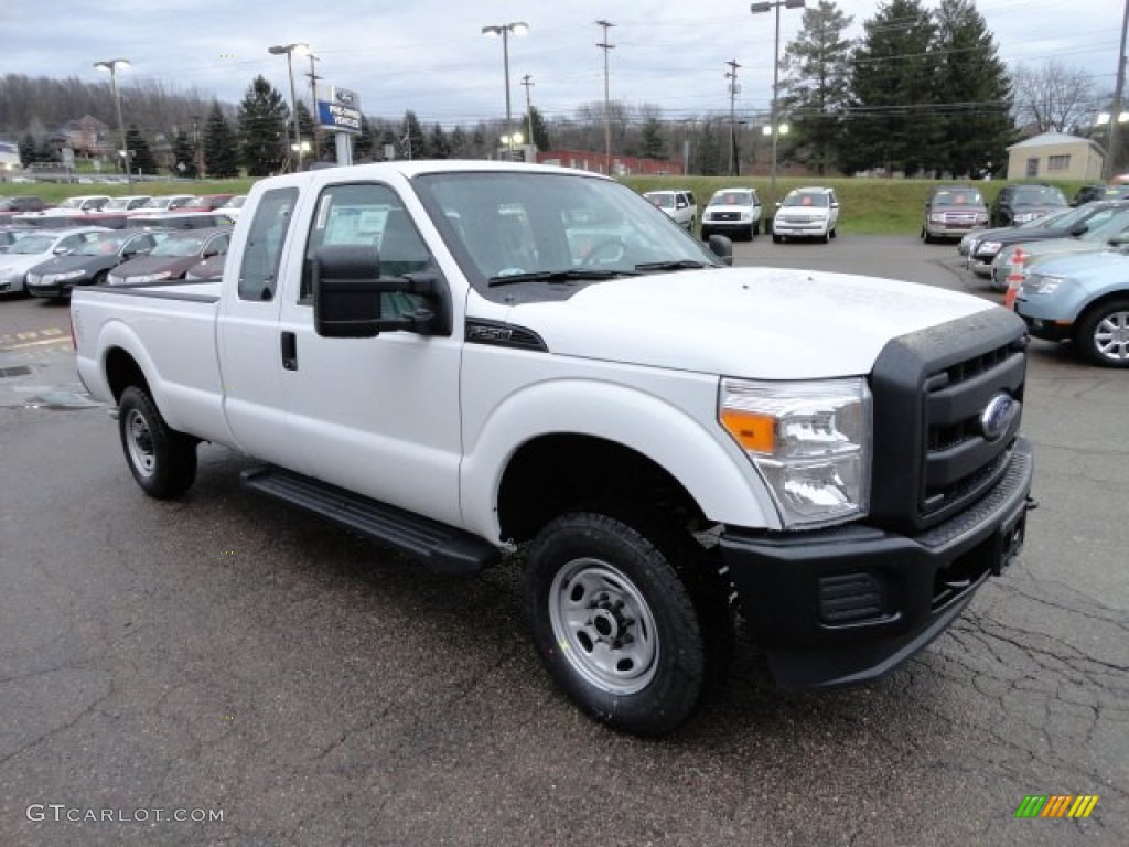 2012 F250 Super Duty XL SuperCab 4x4 - Oxford White / Steel photo #6