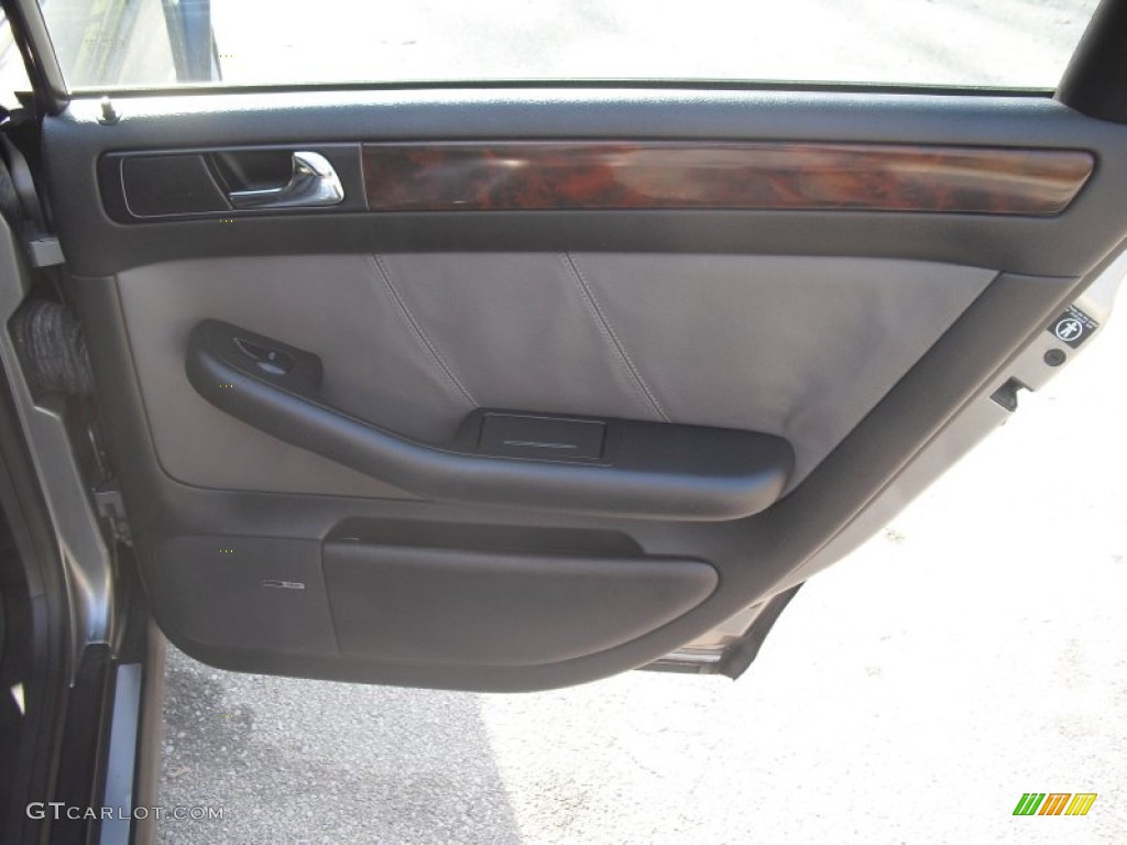 2001 Audi Allroad 2.7T quattro Avant Platinum/Saber Black Door Panel Photo #58527446