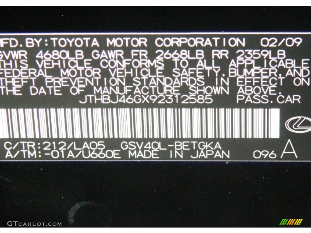 2009 Lexus ES 350 212 Photo #58527536