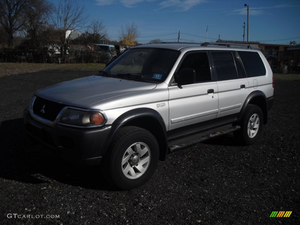 2002 Montero Sport XLS 4x4 - Munich Silver Metallic / Gray photo #1