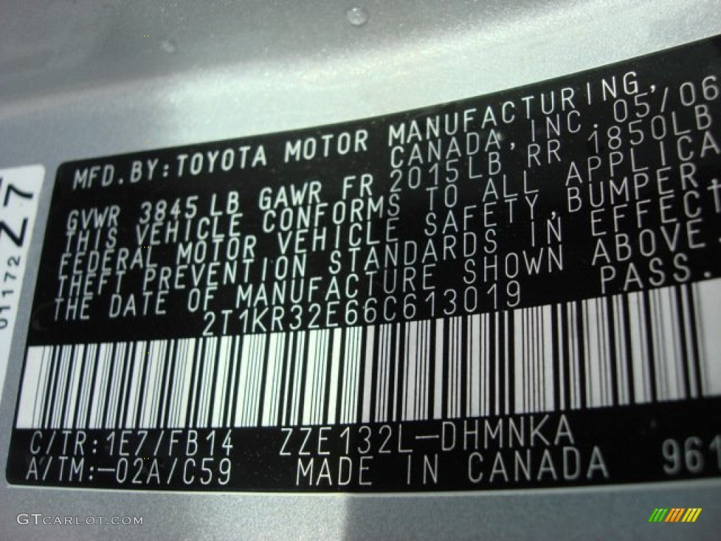 2006 Toyota Matrix XR 1E7 Photo #58529543