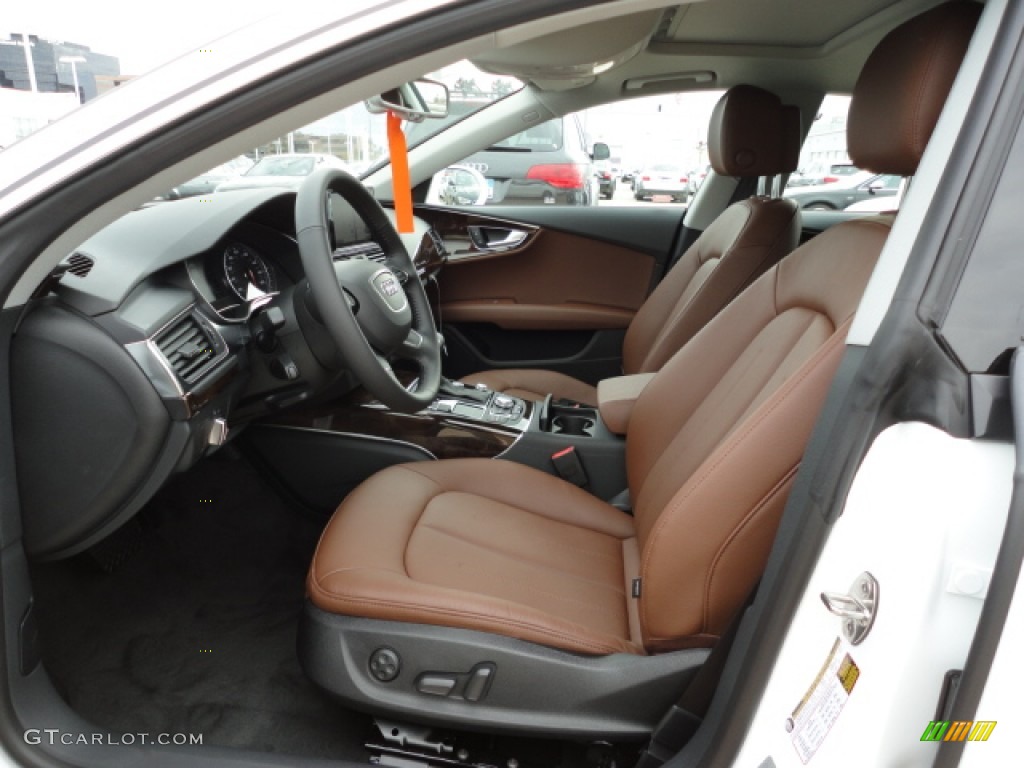 Nougat Brown Interior 2012 Audi A7 3.0T quattro Premium Plus Photo #58529565