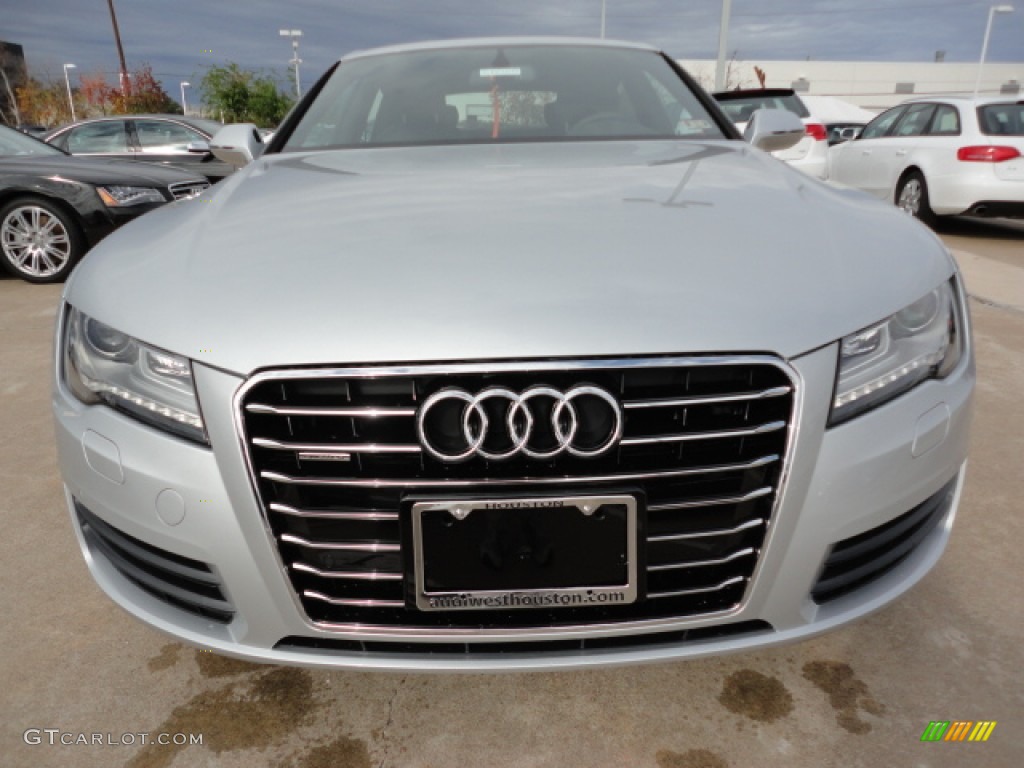 2012 A7 3.0T quattro Premium Plus - Ice Silver Metallic / Black photo #2