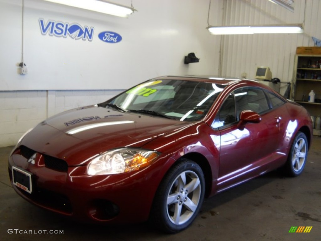 2007 Eclipse GS Coupe - Ultra Red Pearl / Medium Gray photo #1