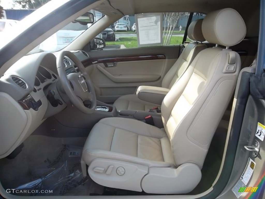 Beige Interior 2009 Audi A4 2.0T Cabriolet Photo #58530536