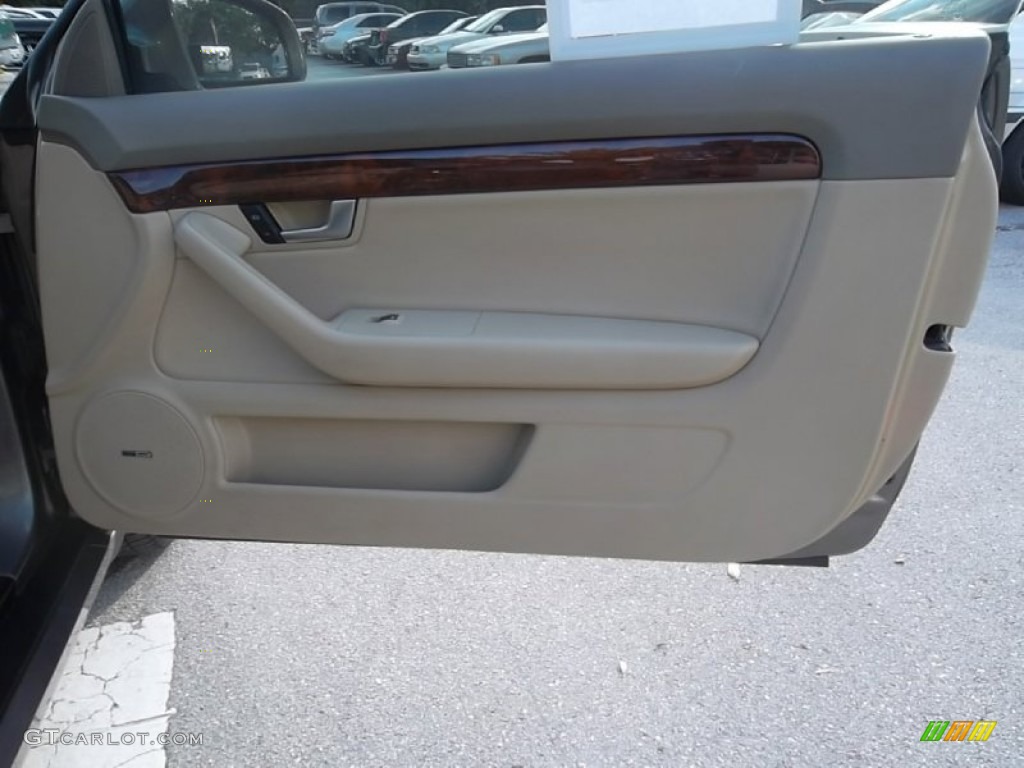 2009 Audi A4 2.0T Cabriolet Beige Door Panel Photo #58530554