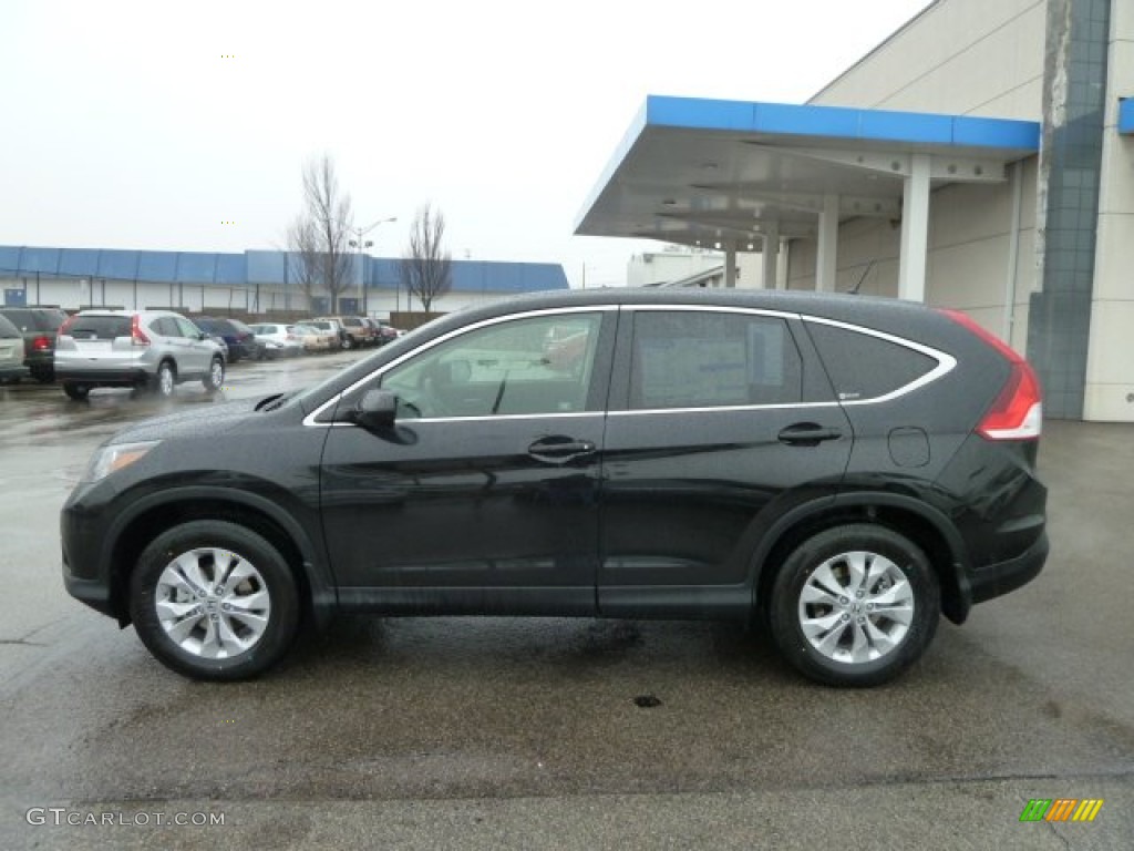 2012 CR-V EX 4WD - Crystal Black Pearl / Black photo #2