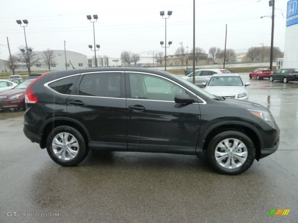 2012 CR-V EX 4WD - Crystal Black Pearl / Black photo #6