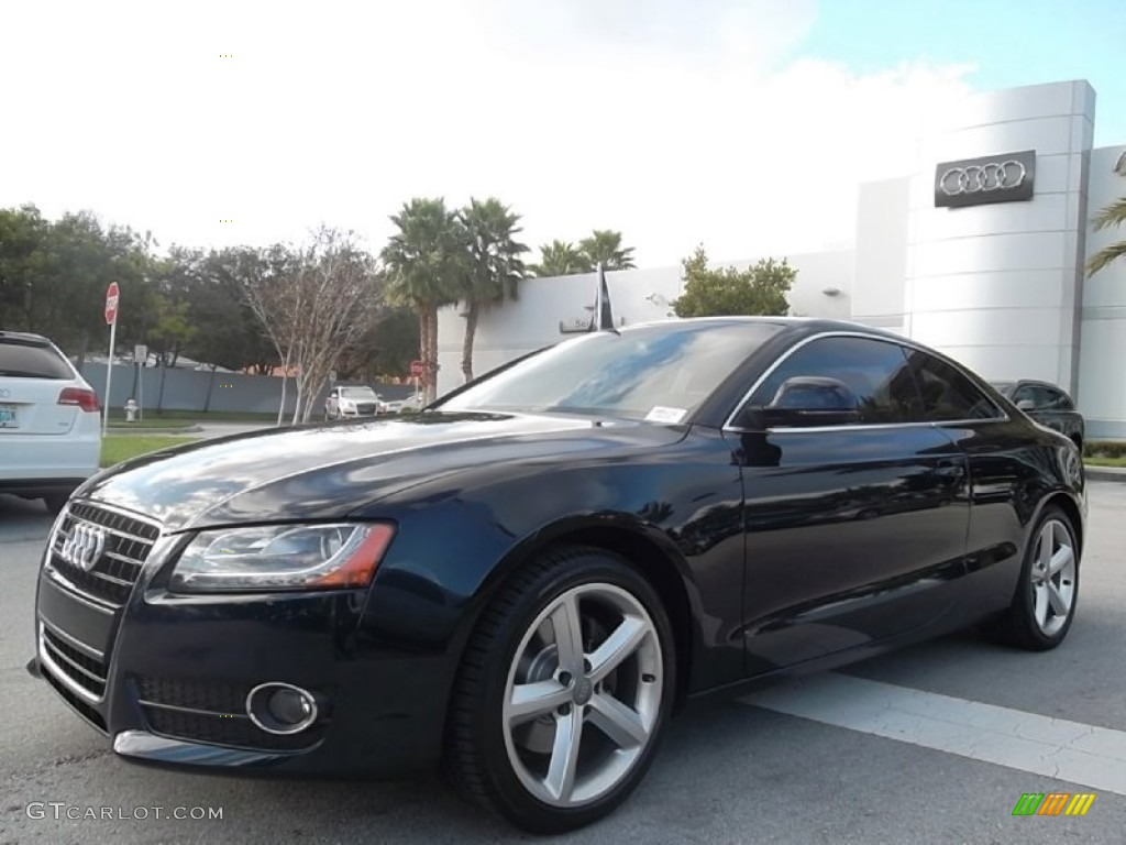 2009 A5 3.2 quattro Coupe - Deep Sea Blue Pearl / Cinnamon Brown photo #1