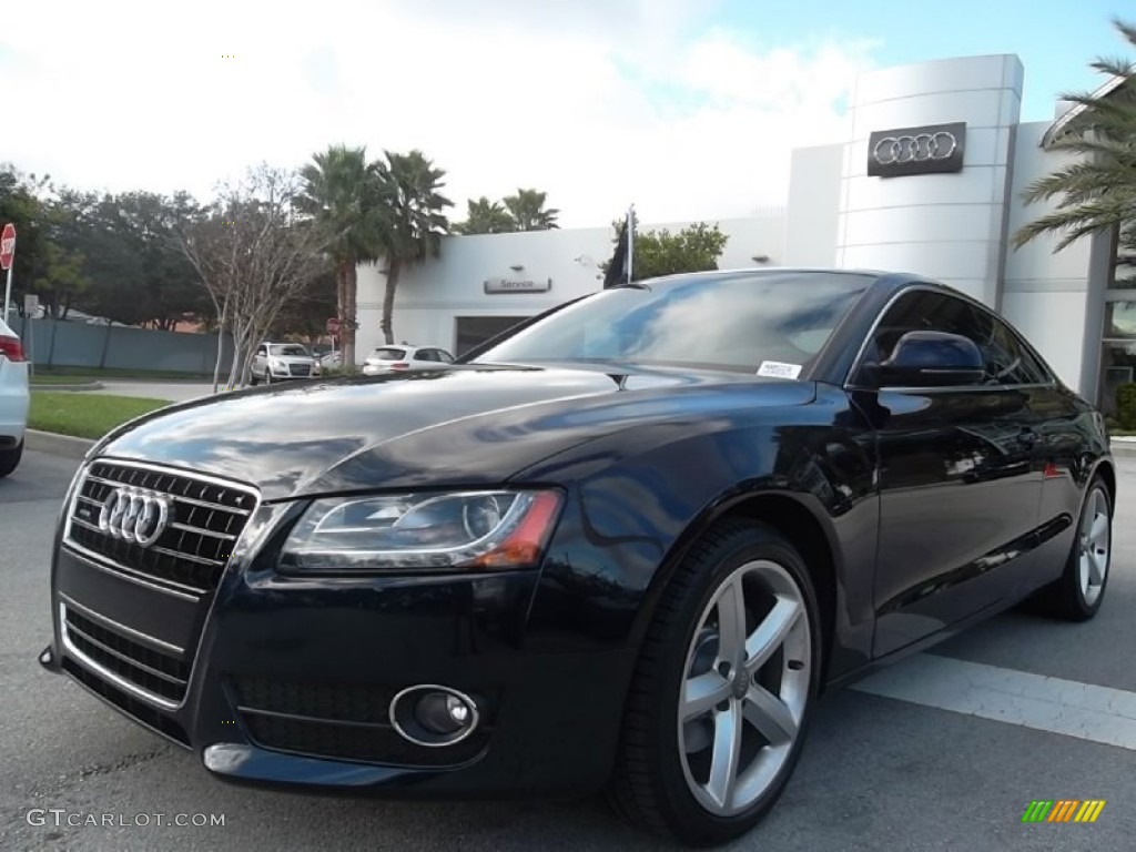 2009 A5 3.2 quattro Coupe - Deep Sea Blue Pearl / Cinnamon Brown photo #2
