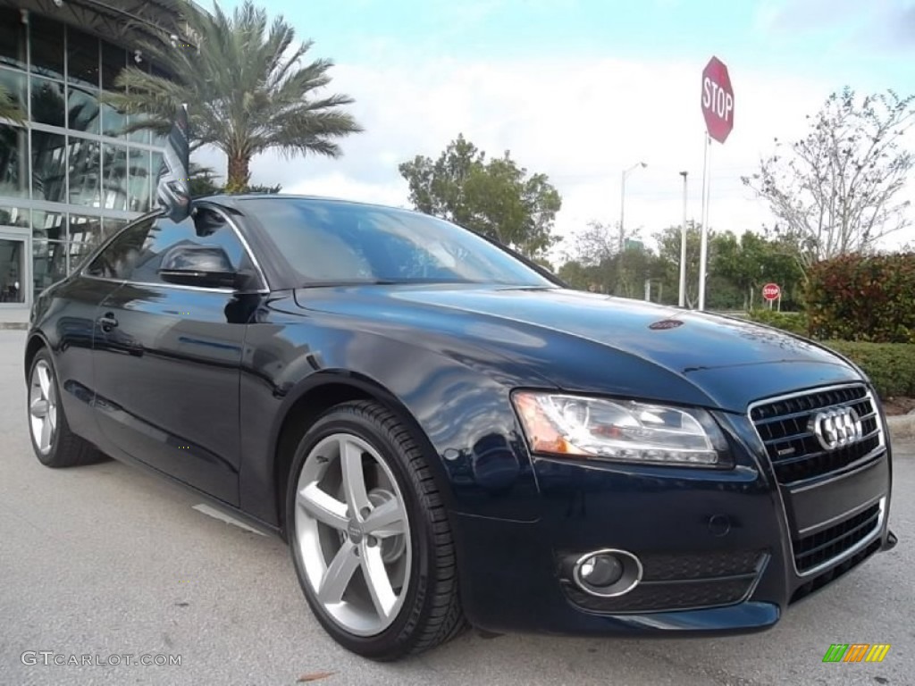 2009 A5 3.2 quattro Coupe - Deep Sea Blue Pearl / Cinnamon Brown photo #14