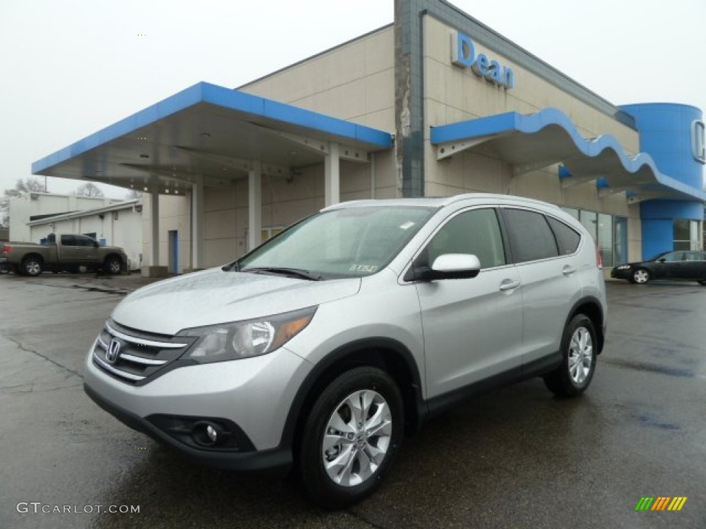 2012 CR-V EX-L 4WD - Alabaster Silver Metallic / Black photo #1