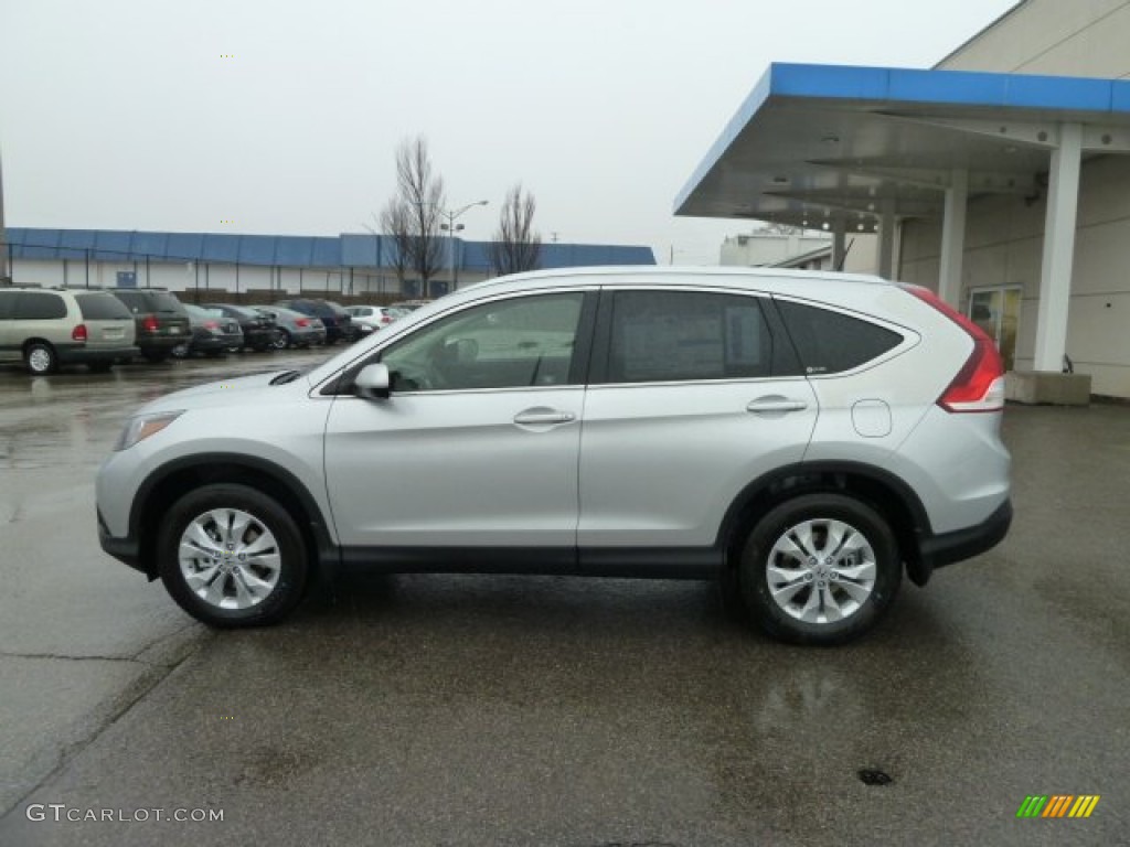 2012 CR-V EX-L 4WD - Alabaster Silver Metallic / Black photo #2