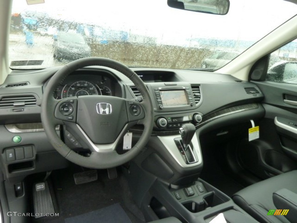 2012 CR-V EX-L 4WD - Alabaster Silver Metallic / Black photo #12