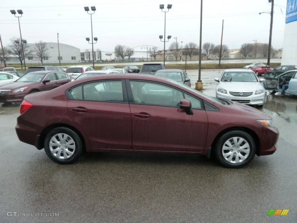Crimson Pearl 2012 Honda Civic LX Sedan Exterior Photo #58532718