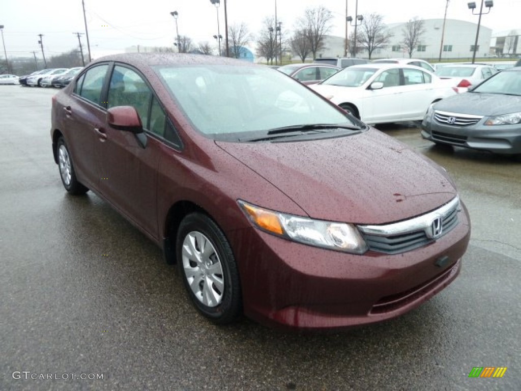 Crimson Pearl 2012 Honda Civic LX Sedan Exterior Photo #58532726