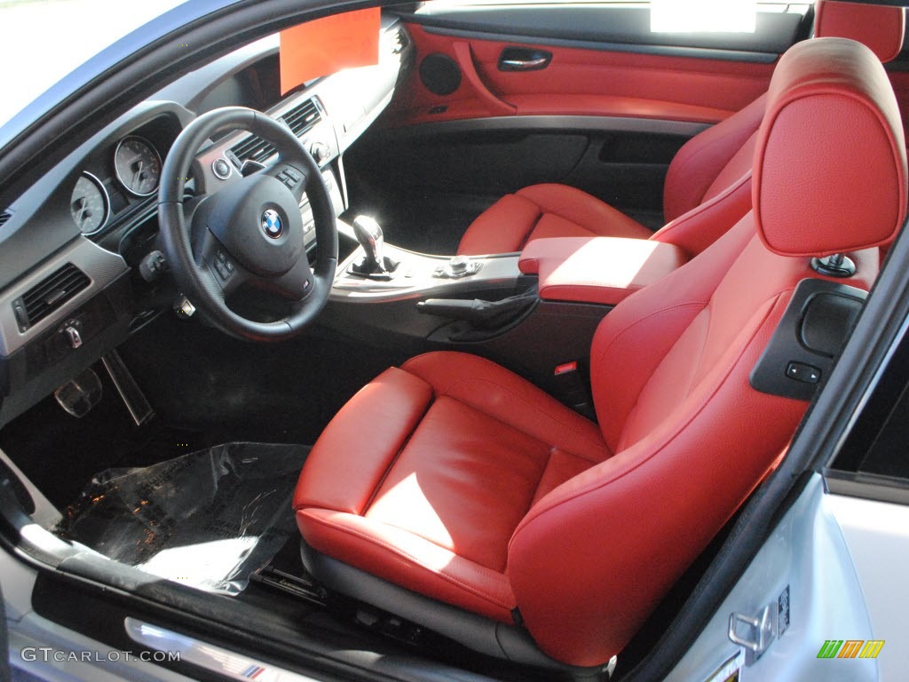 2011 3 Series 335is Coupe - Titanium Silver Metallic / Coral Red/Black Dakota Leather photo #13