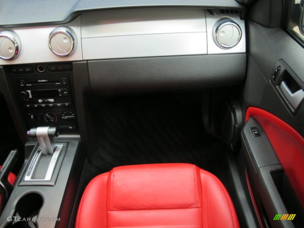 2005 Mustang GT Premium Coupe - Black / Red Leather photo #26
