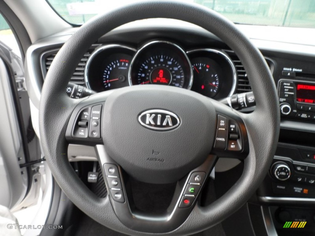 2011 Kia Optima LX Gray Steering Wheel Photo #58534568