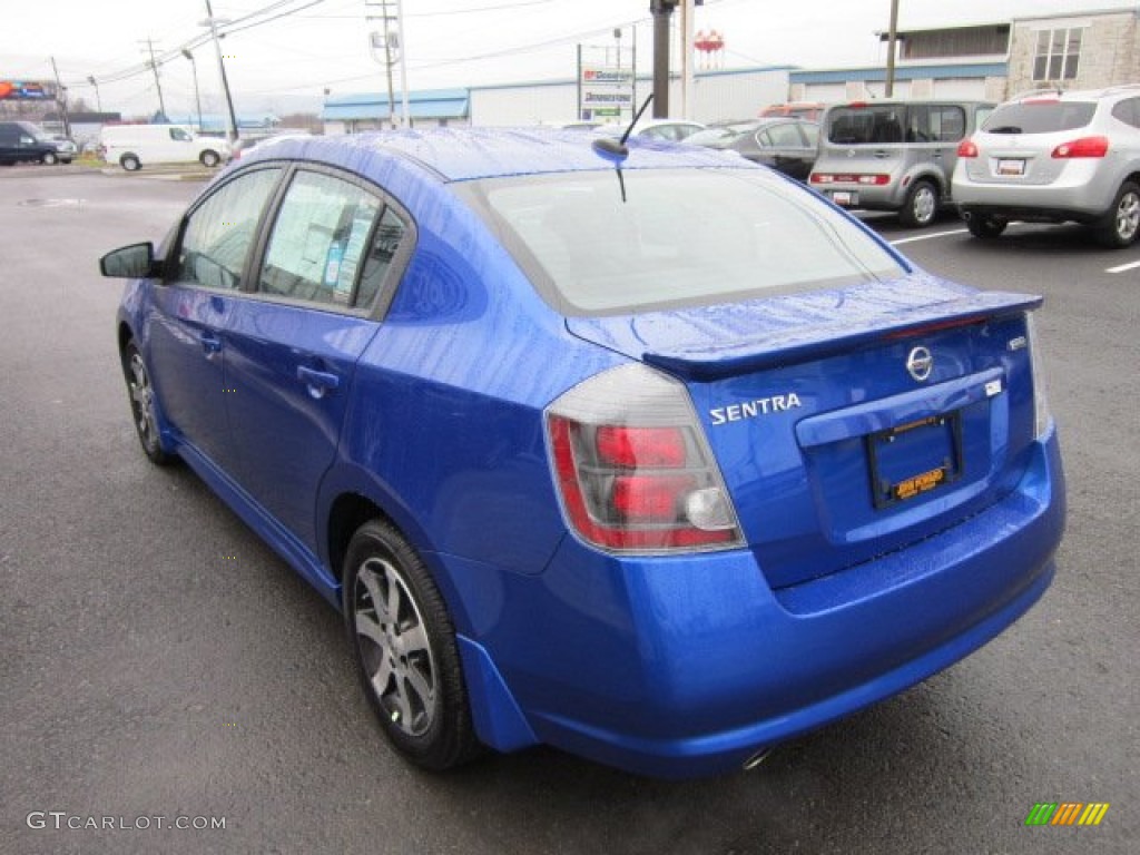 2012 Sentra 2.0 SR Special Edition - Metallic Blue / Beige photo #5