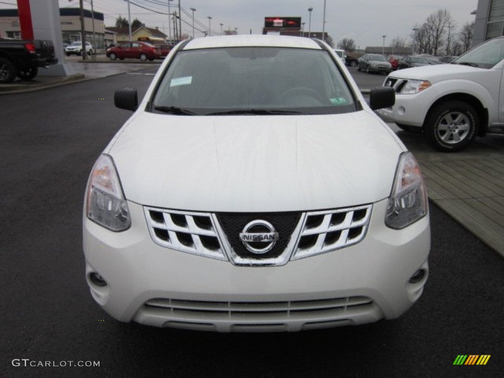2012 Rogue S Special Edition AWD - Pearl White / Black photo #2
