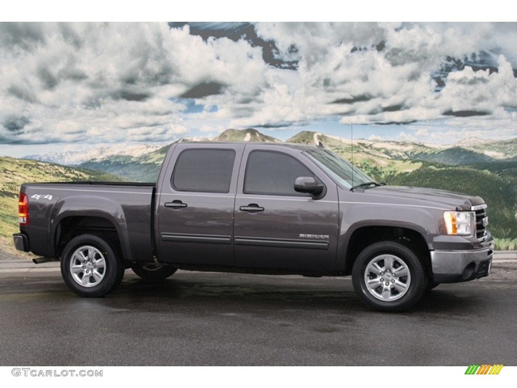 2010 Sierra 1500 SLT Crew Cab 4x4 - Storm Gray Metallic / Dark Titanium/Light Titanium photo #1