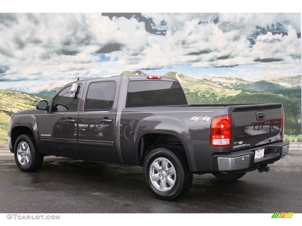 2010 Sierra 1500 SLT Crew Cab 4x4 - Storm Gray Metallic / Dark Titanium/Light Titanium photo #2