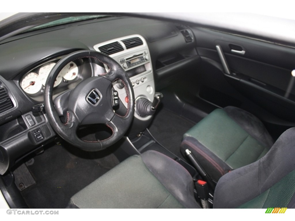 Black Interior 2003 Honda Civic Si Hatchback Photo #58540085