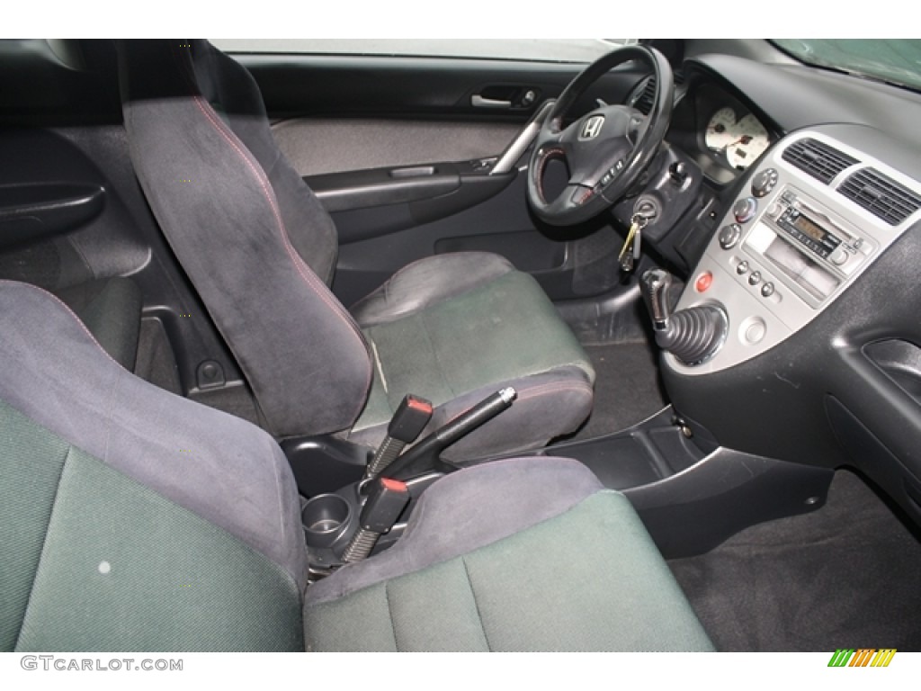 Black Interior 2003 Honda Civic Si Hatchback Photo #58540118