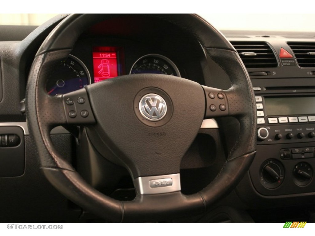 2008 Volkswagen GLI Sedan Anthracite Steering Wheel Photo #58540412
