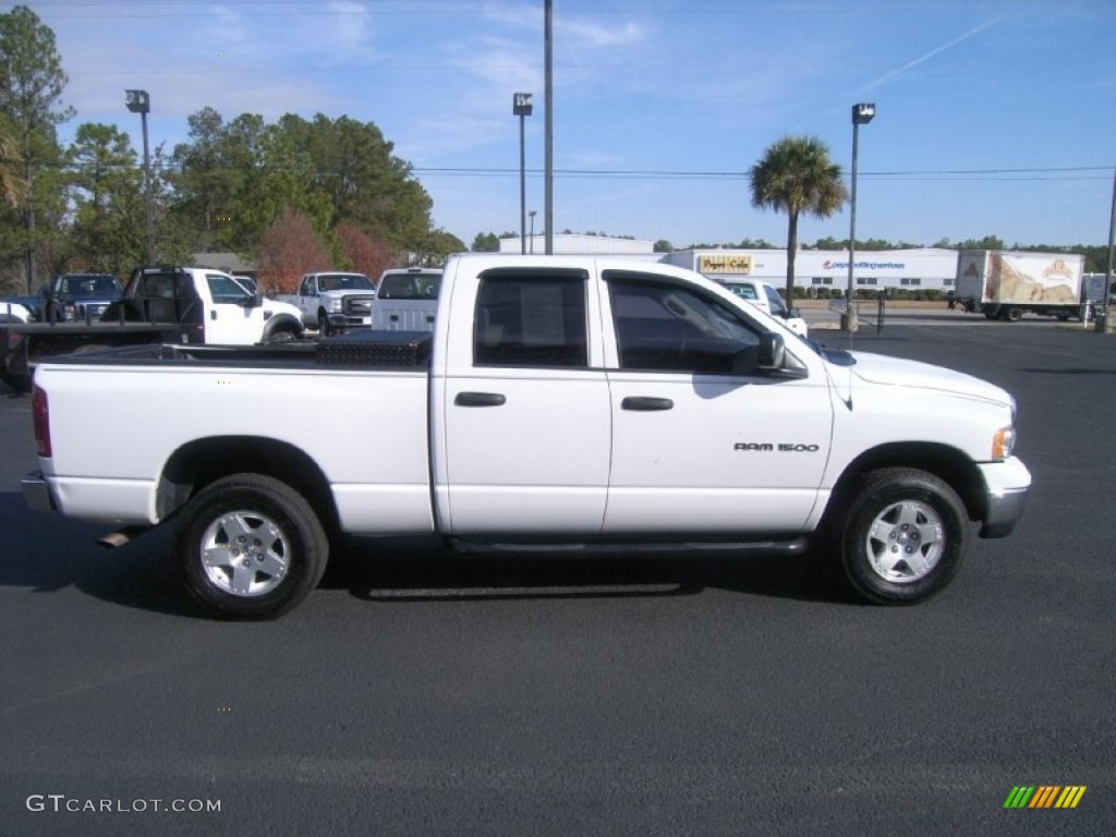 2005 Ram 1500 SLT Quad Cab 4x4 - Bright White / Dark Slate Gray photo #4