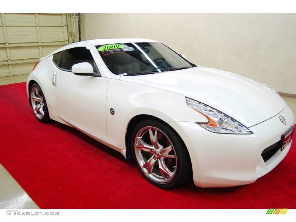 2009 370Z Touring Coupe - Pearl White / Gray Leather photo #1