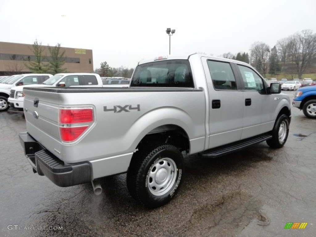 2011 F150 XL SuperCrew 4x4 - Ingot Silver Metallic / Steel Gray photo #2