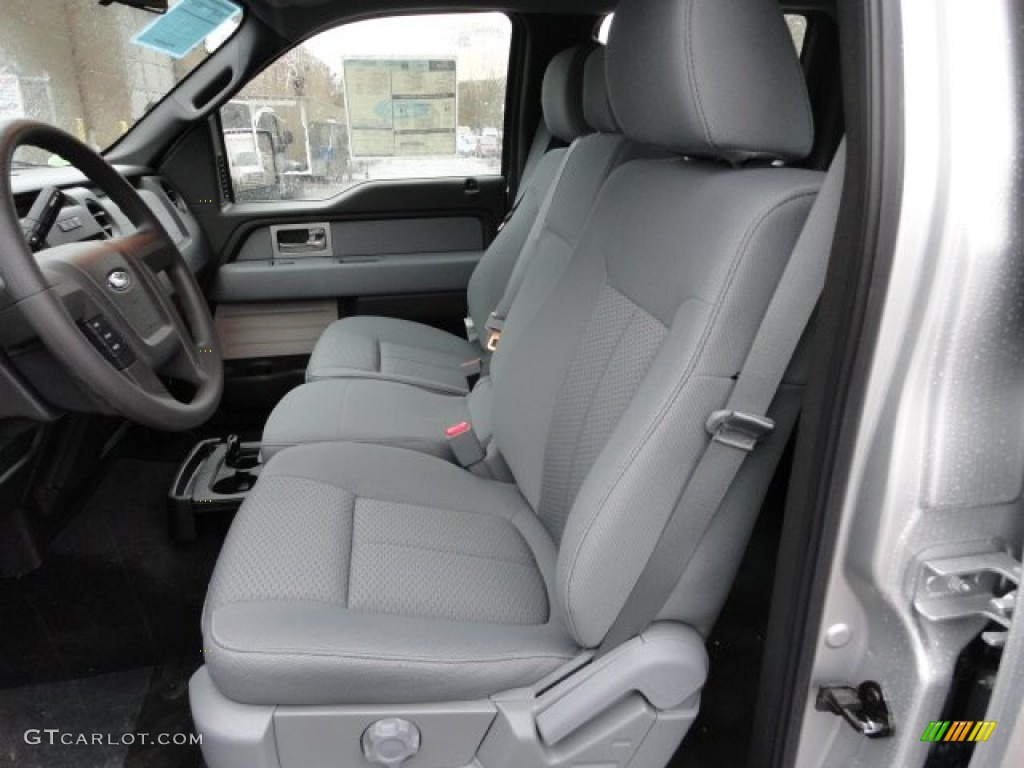 Steel Gray Interior 2011 Ford F150 XL SuperCrew 4x4 Photo #58549835