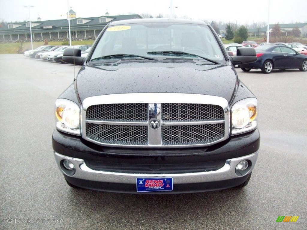 2007 Ram 1500 SLT Regular Cab 4x4 - Brilliant Black Crystal Pearl / Medium Slate Gray photo #14