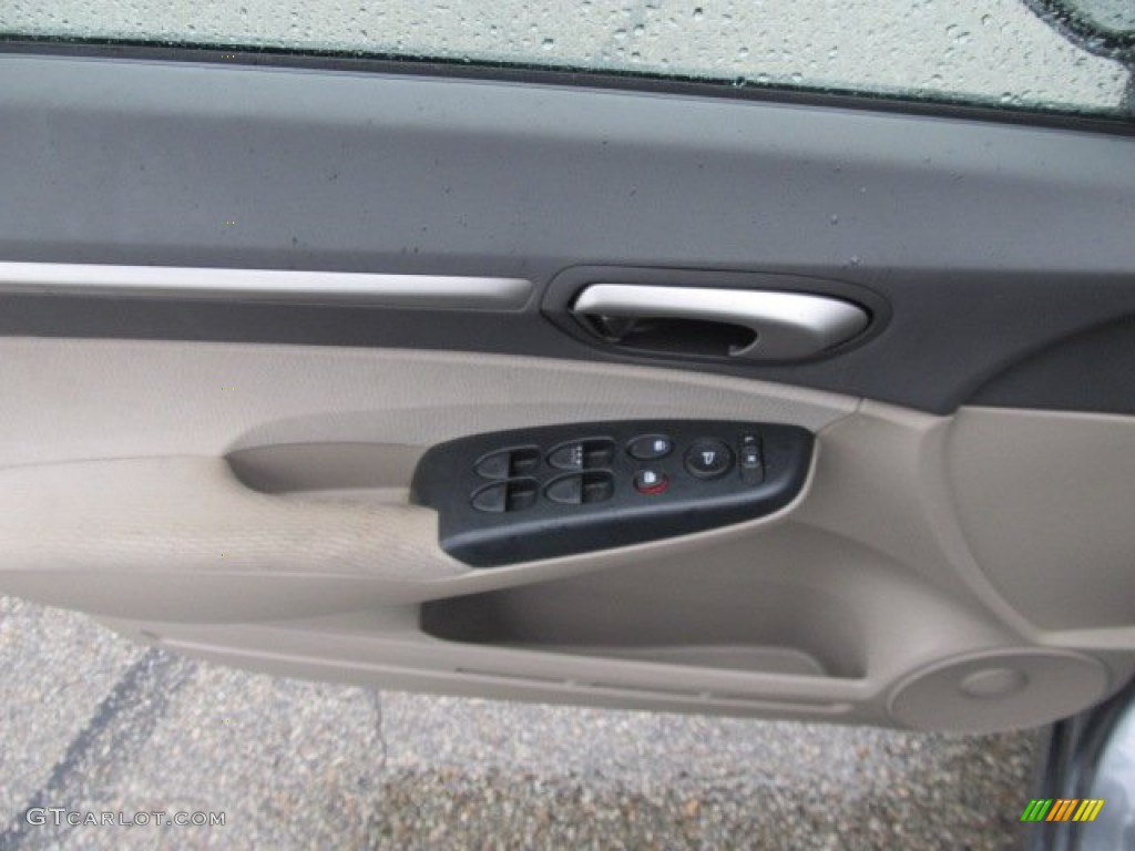 2009 Civic Hybrid Sedan - Magnetic Pearl / Beige photo #12