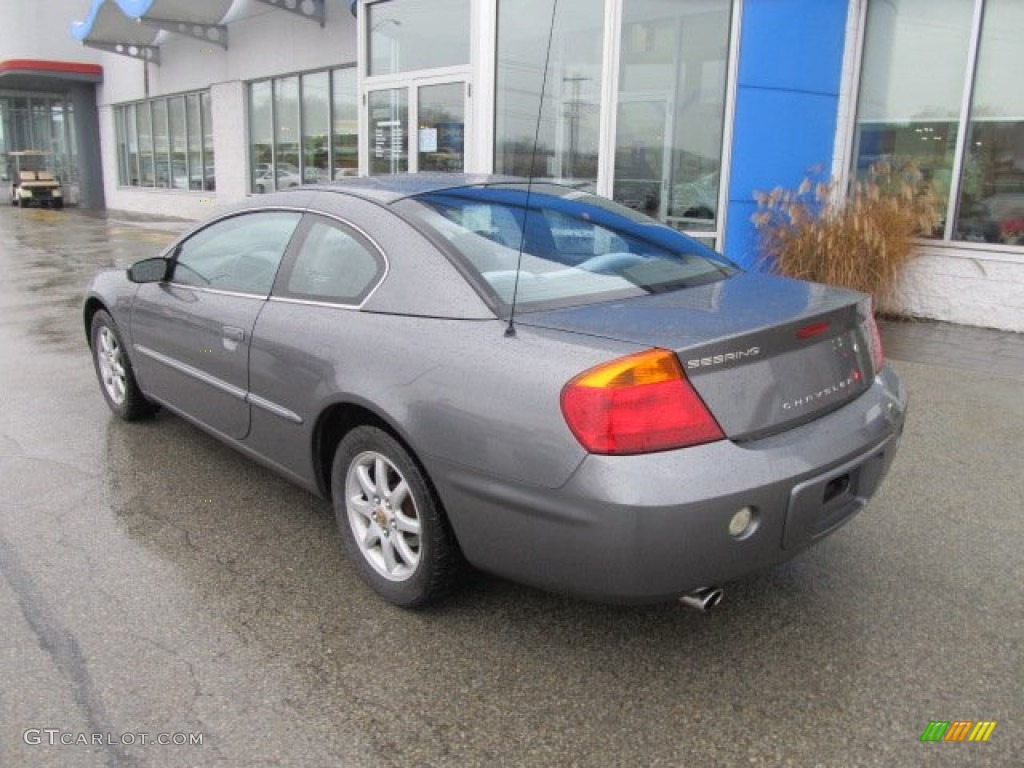 2002 Sebring LX Coupe - Dark Titanium Metallic / Black/Light Gray photo #5