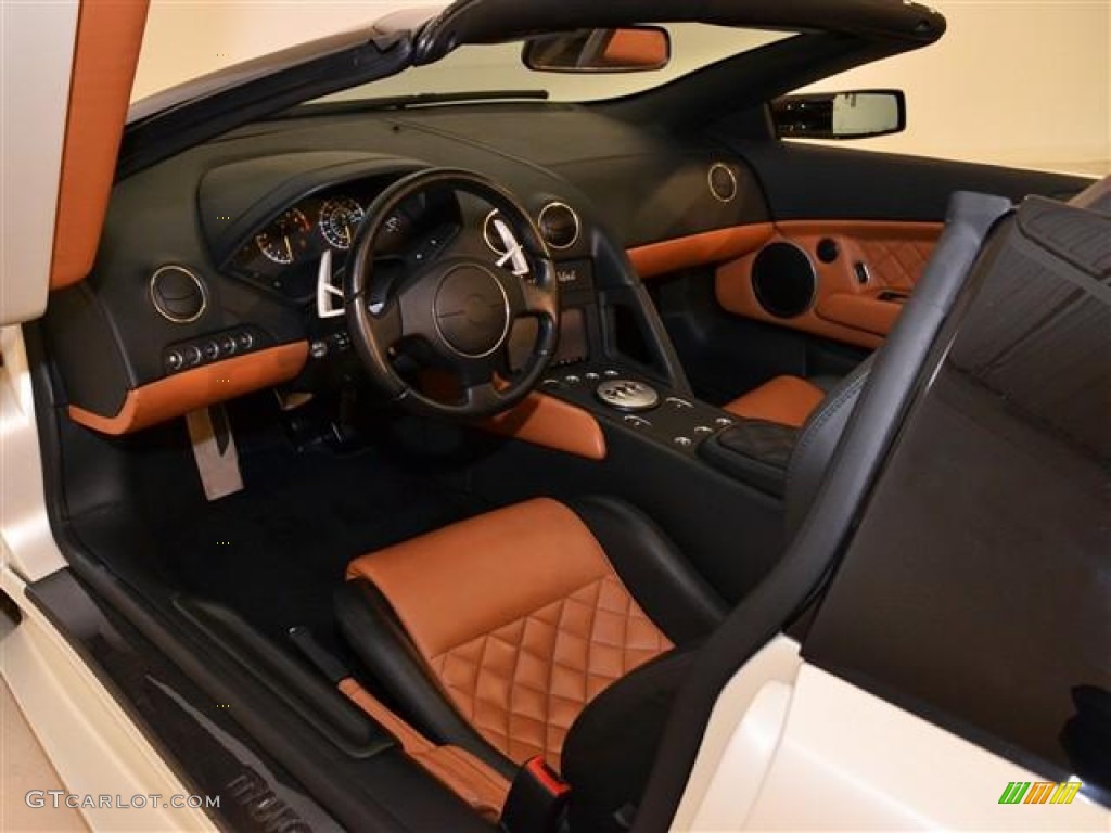 Black/Brown Interior 2008 Lamborghini Murcielago LP640 Roadster Photo #58553011