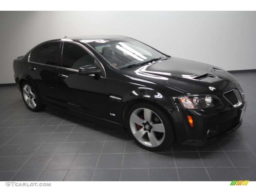 2009 G8 GT - Panther Black / Onyx/Red photo #1