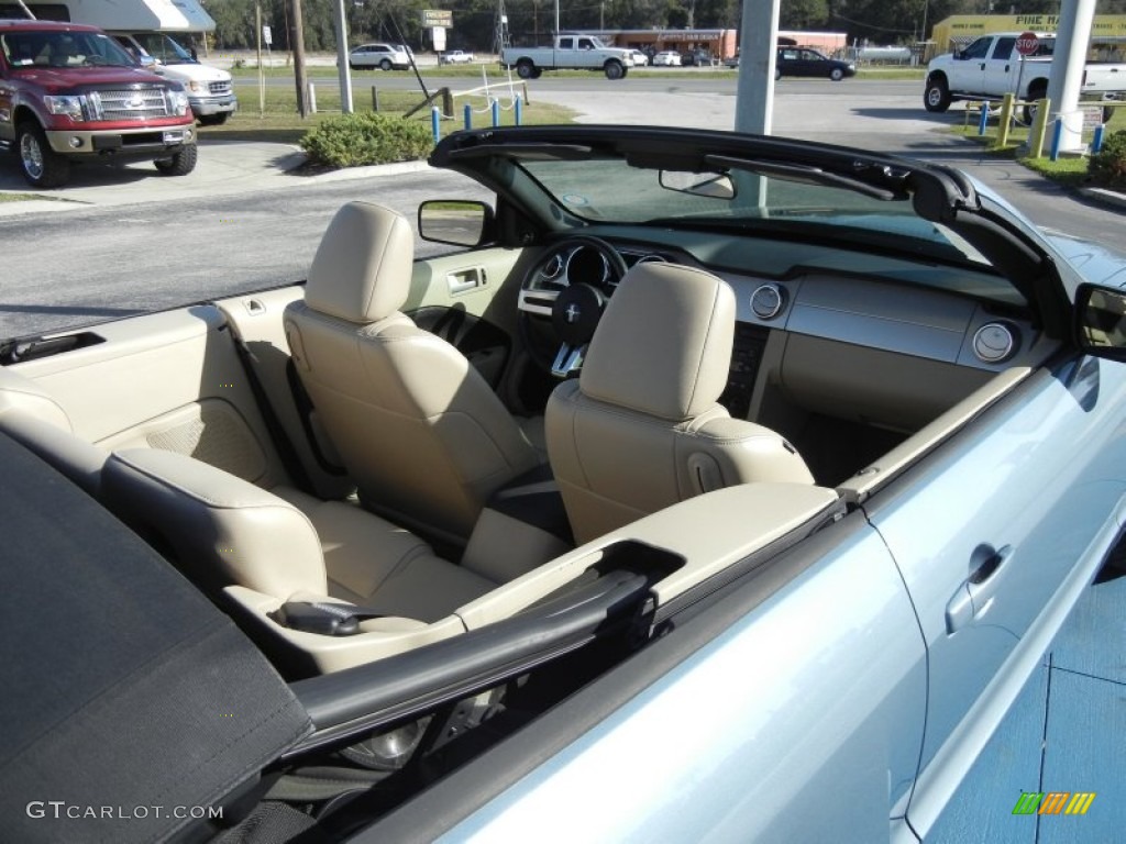 2007 Mustang GT Premium Convertible - Windveil Blue Metallic / Medium Parchment photo #12