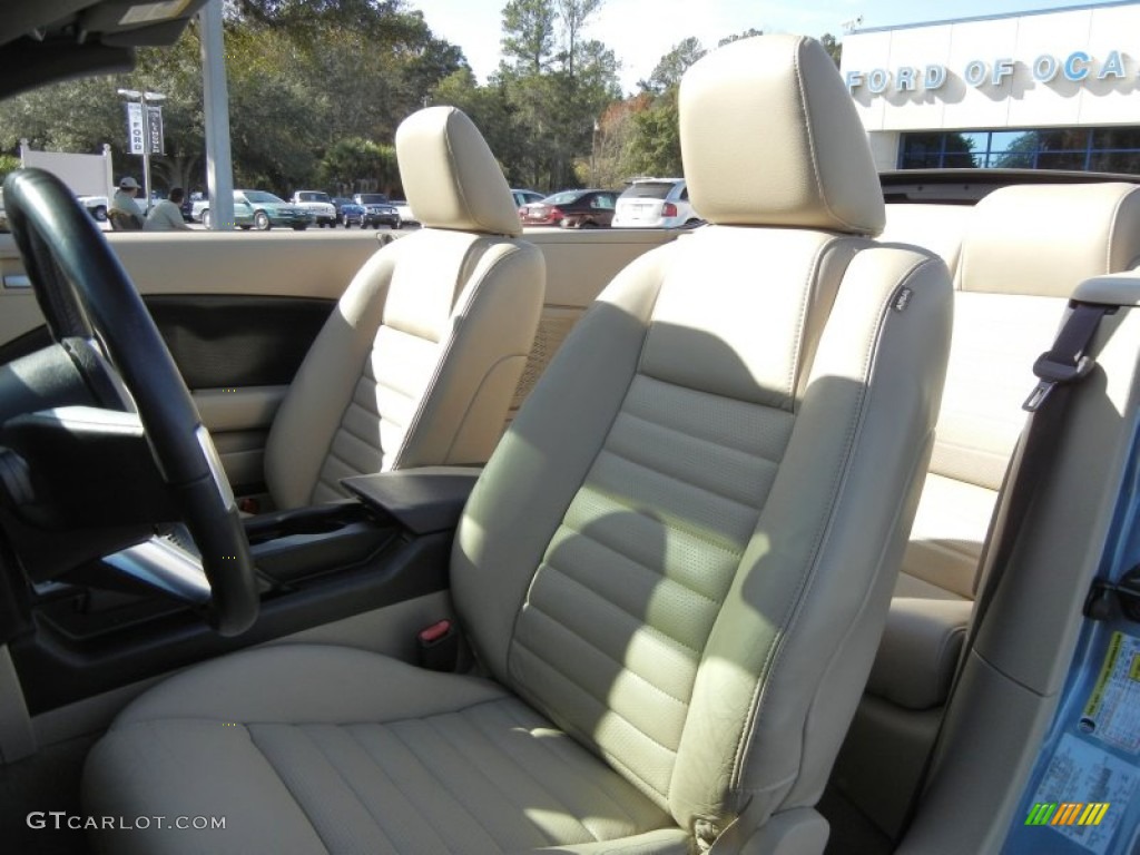 2007 Mustang GT Premium Convertible - Windveil Blue Metallic / Medium Parchment photo #17