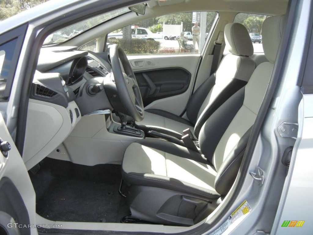 Light Stone/Charcoal Black Interior 2012 Ford Fiesta S Sedan Photo #58554622