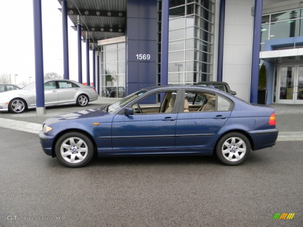 2004 3 Series 325i Sedan - Mystic Blue Metallic / Sand photo #3